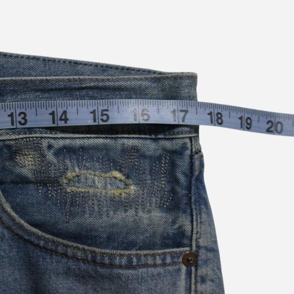 Mens Ralph Lauren Sullivan Slim Ski Club Light Wash Patchwork Mid-rise Jeans - Picture 5 of 7